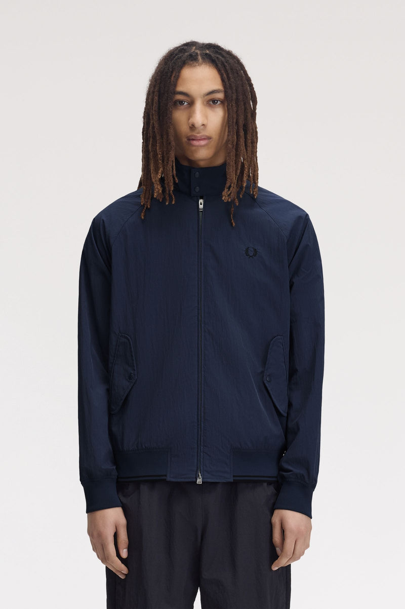 CRINKLE NYLON HARRINGTON JKT