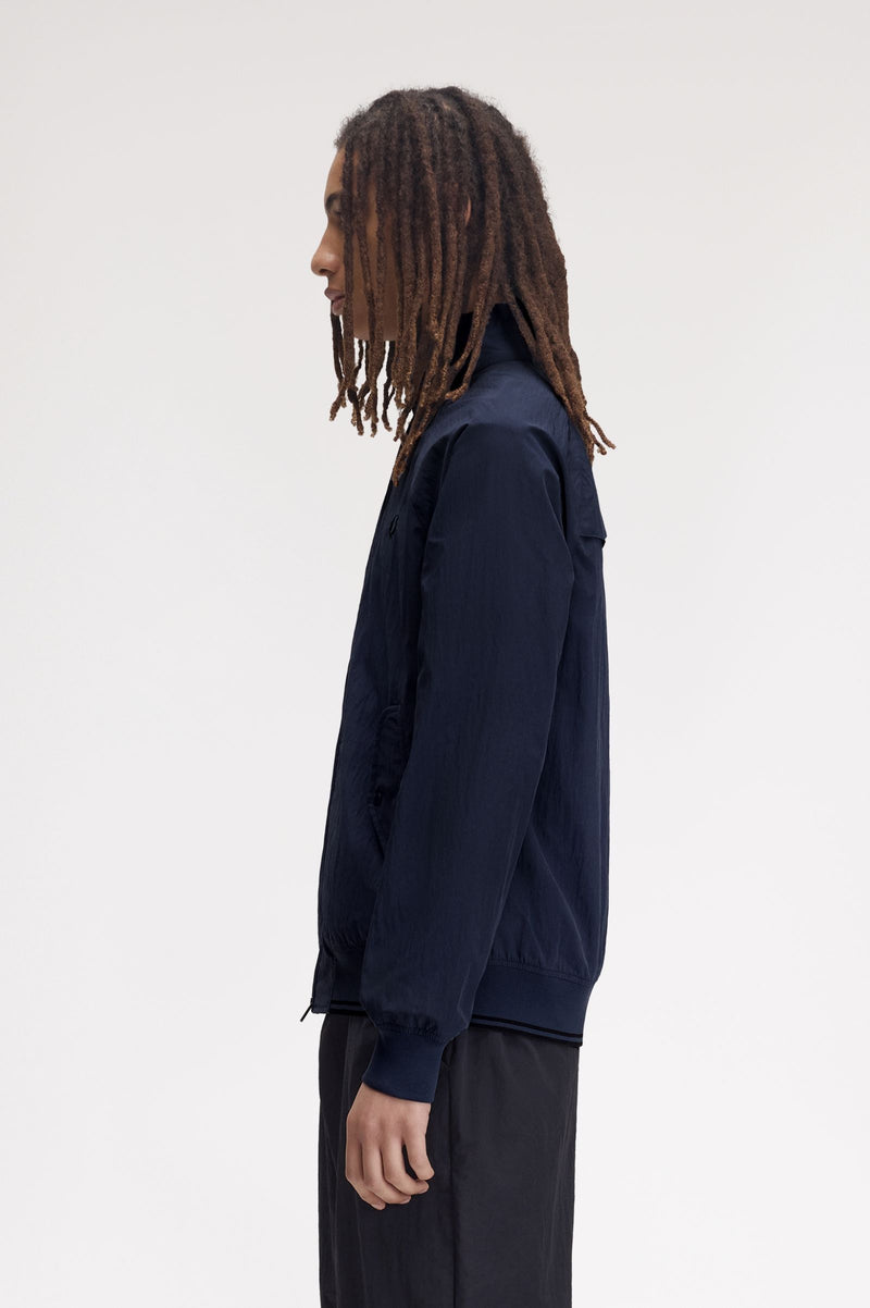 CRINKLE NYLON HARRINGTON JKT