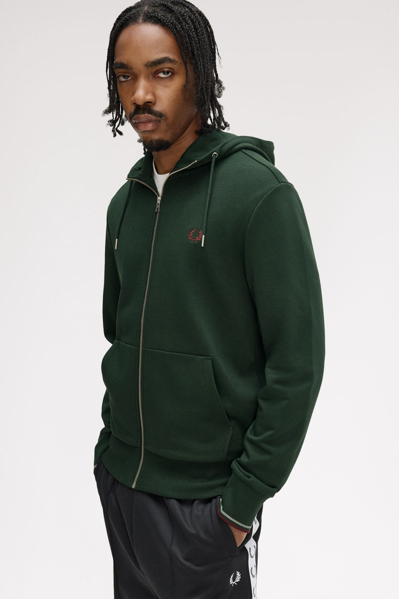 HOODED ZIP THROUGH SWEATSHIRT