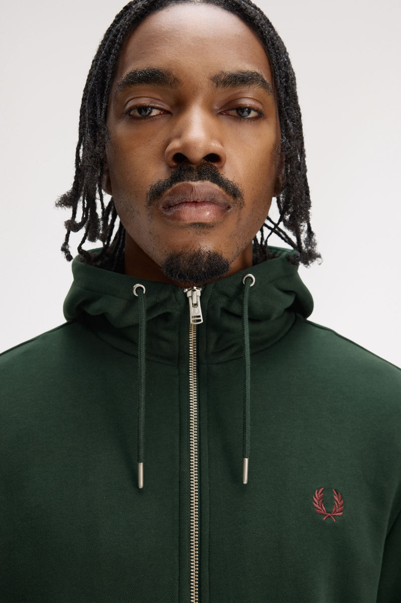 HOODED ZIP THROUGH SWEATSHIRT