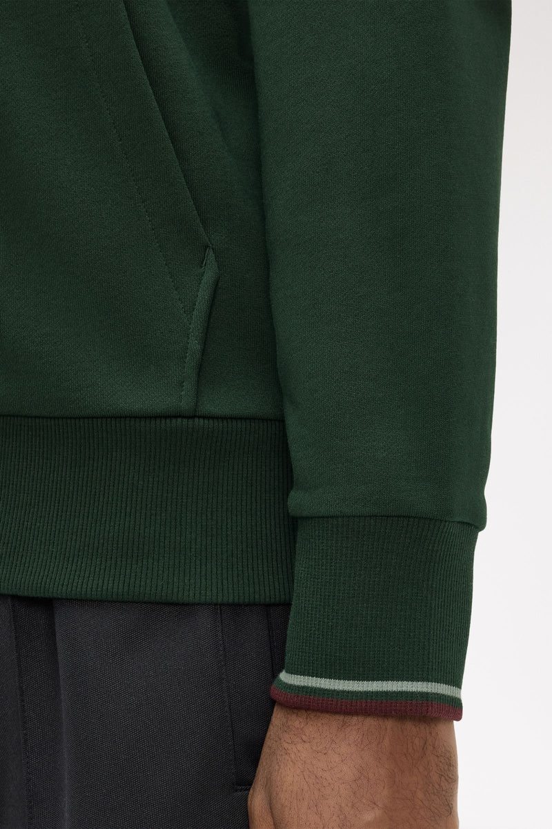 HOODED ZIP THROUGH SWEATSHIRT