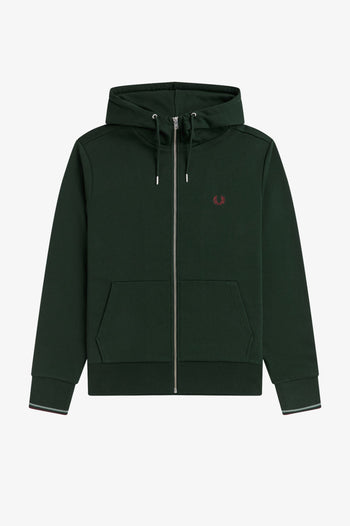 HOODED ZIP THROUGH SWEATSHIRT