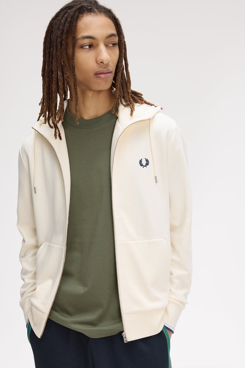 HOODED ZIP-THROUGH SWEATSHIRT