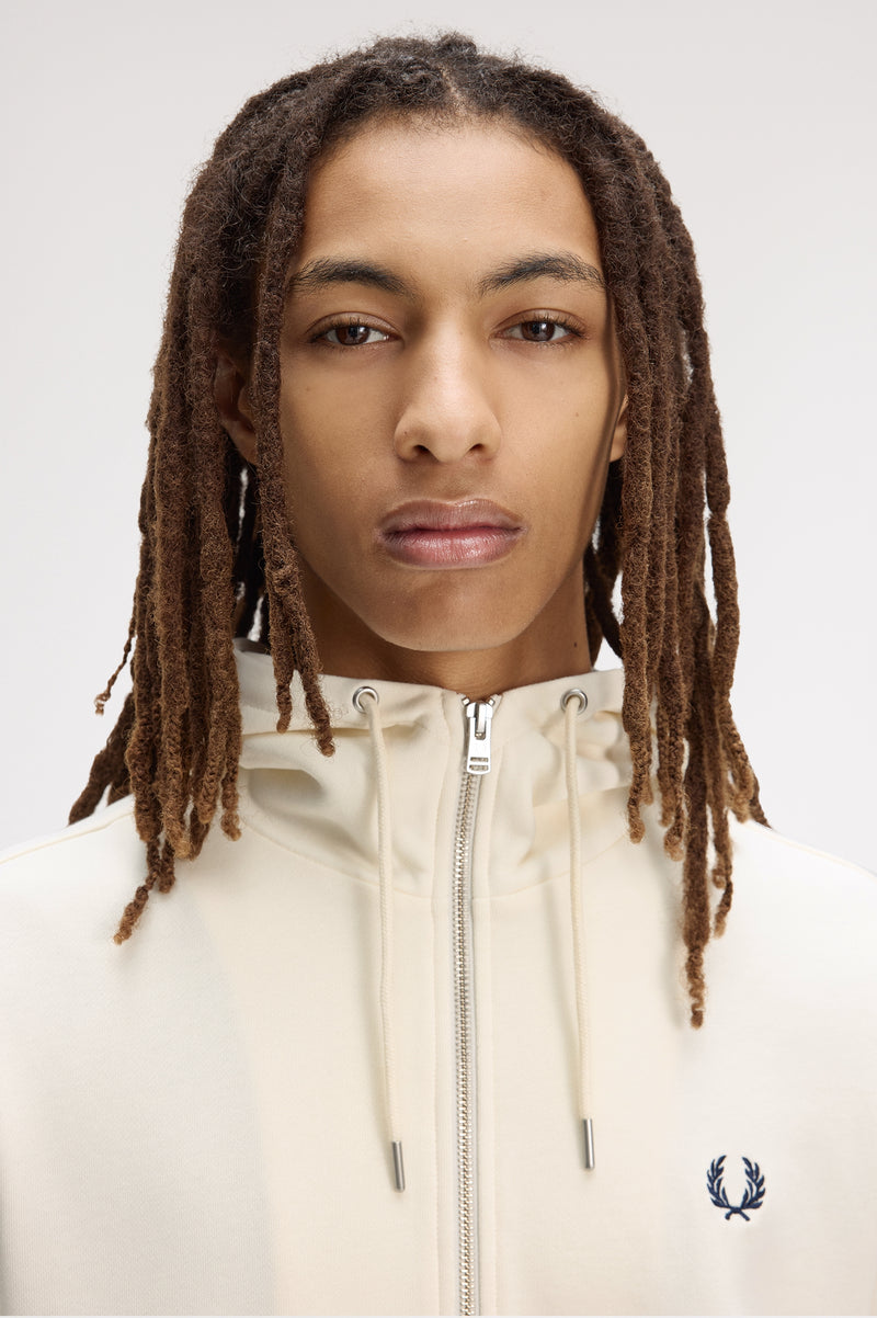 HOODED ZIP-THROUGH SWEATSHIRT