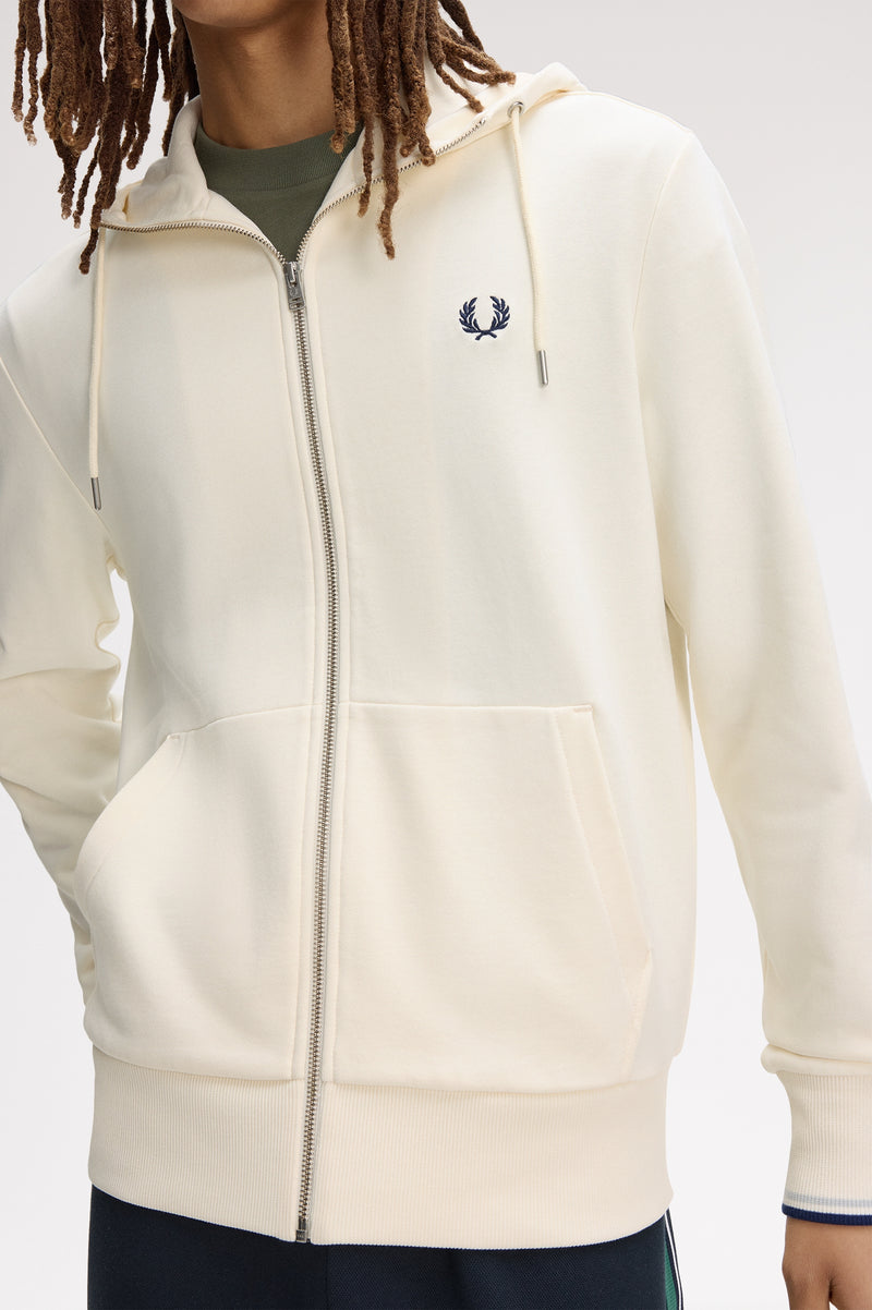HOODED ZIP-THROUGH SWEATSHIRT