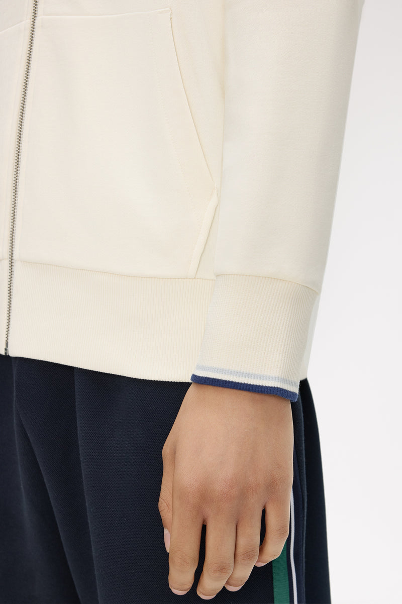 HOODED ZIP-THROUGH SWEATSHIRT