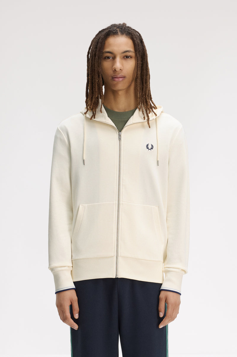 HOODED ZIP-THROUGH SWEATSHIRT