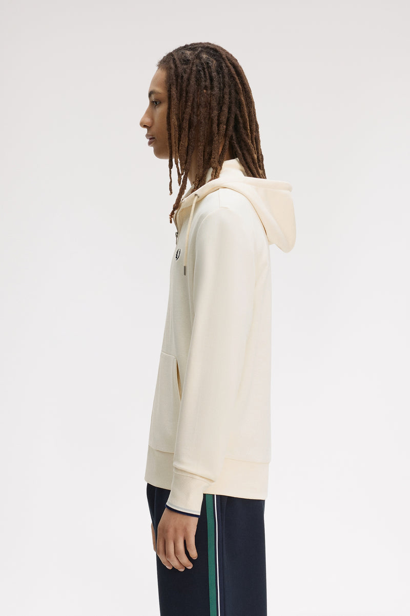 HOODED ZIP-THROUGH SWEATSHIRT