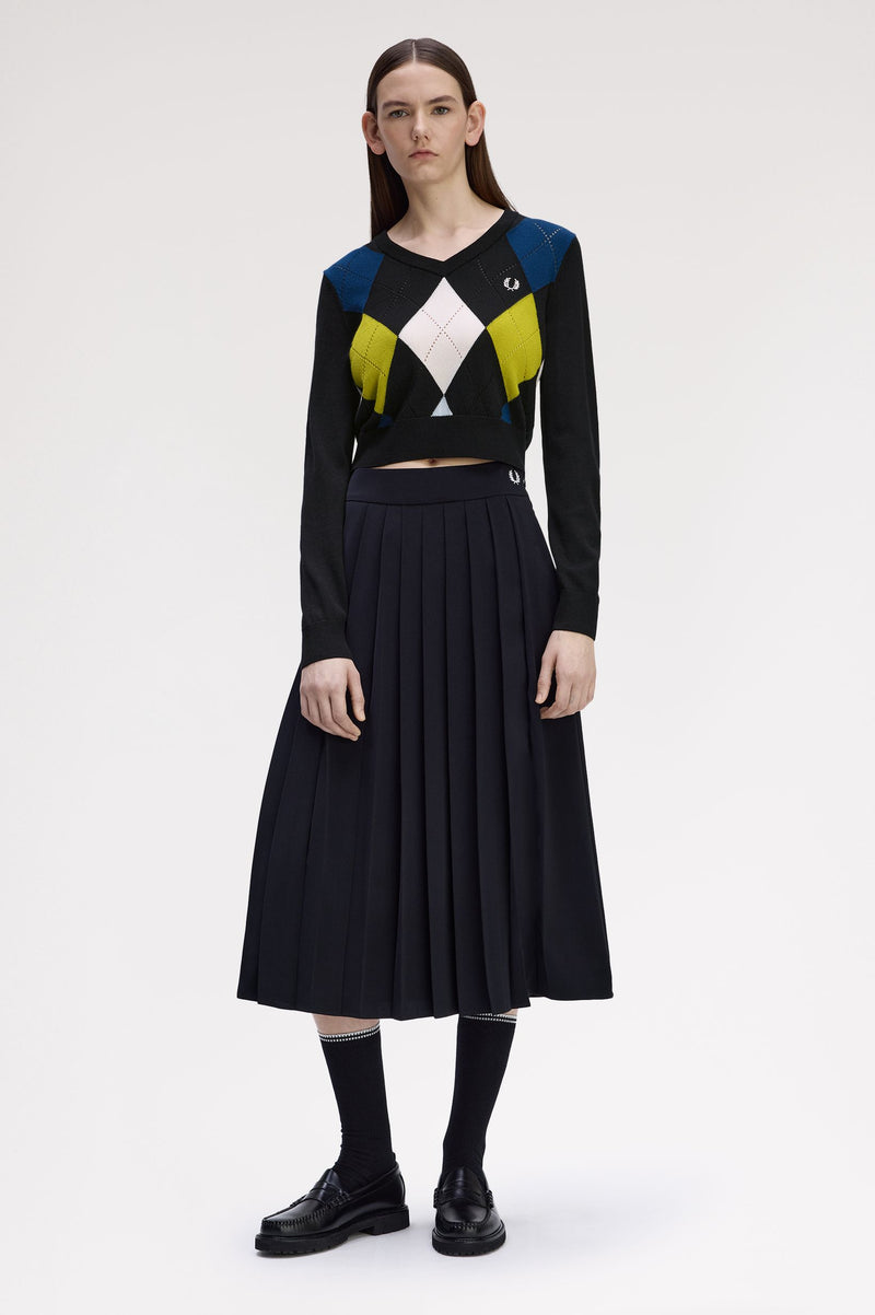 ARGYLE POINTELLE JUMPER