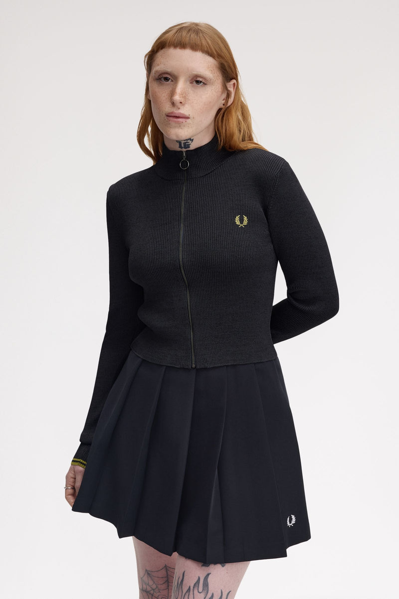 ZIP-THROUGH MTLLC RIBBD JUMPER
