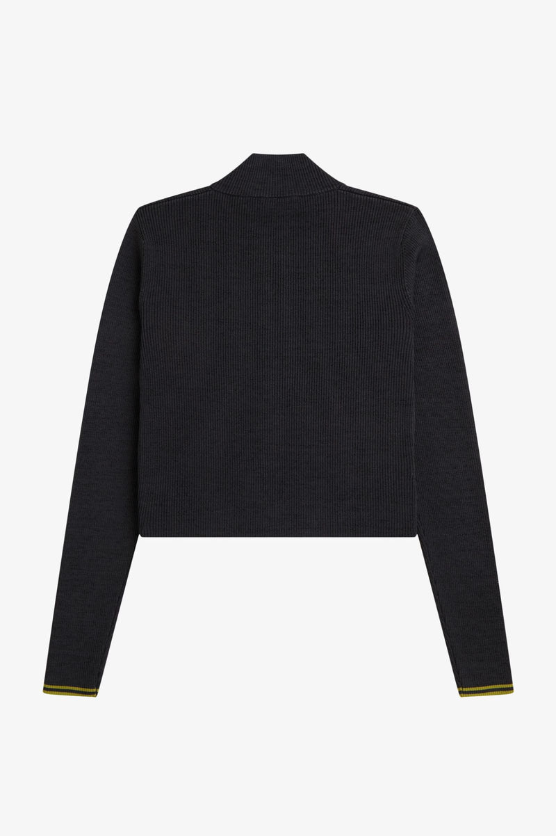 ZIP-THROUGH MTLLC RIBBD JUMPER
