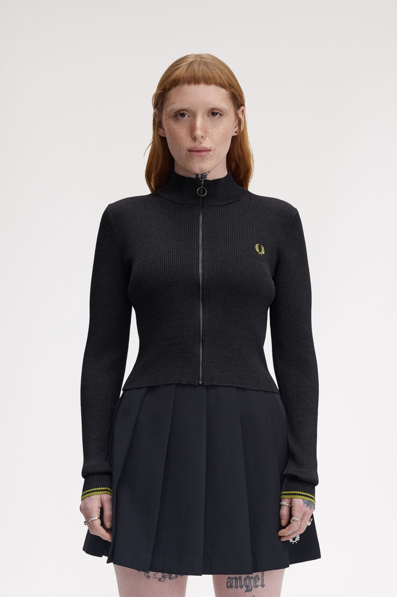 ZIP-THROUGH MTLLC RIBBD JUMPER