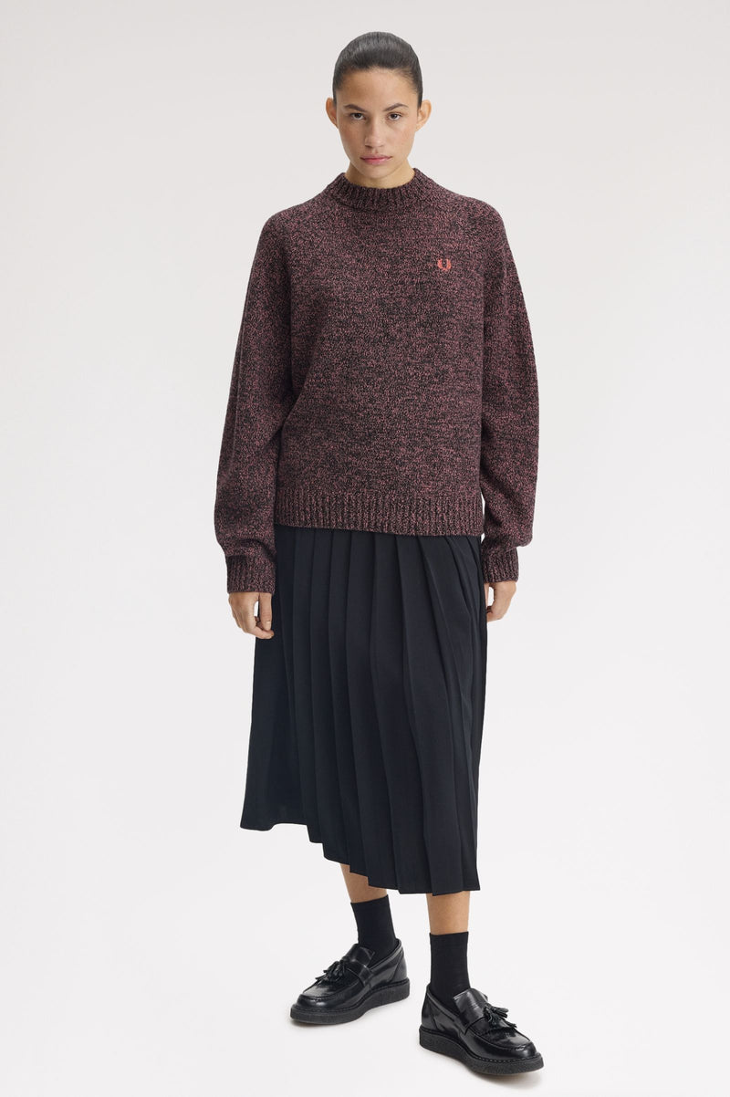 TWISTED MARL MOCK NECK JUMPER