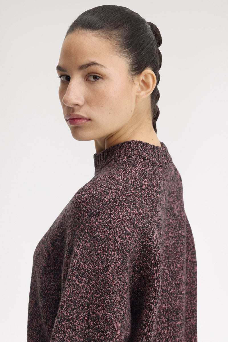 TWISTED MARL MOCK NECK JUMPER