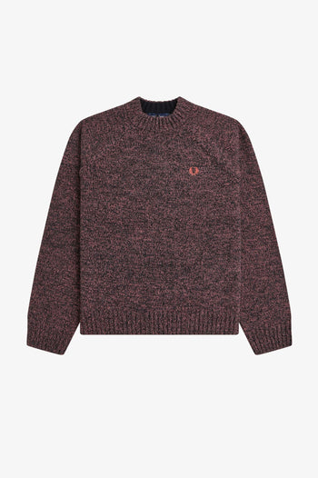 TWISTED MARL MOCK NECK JUMPER