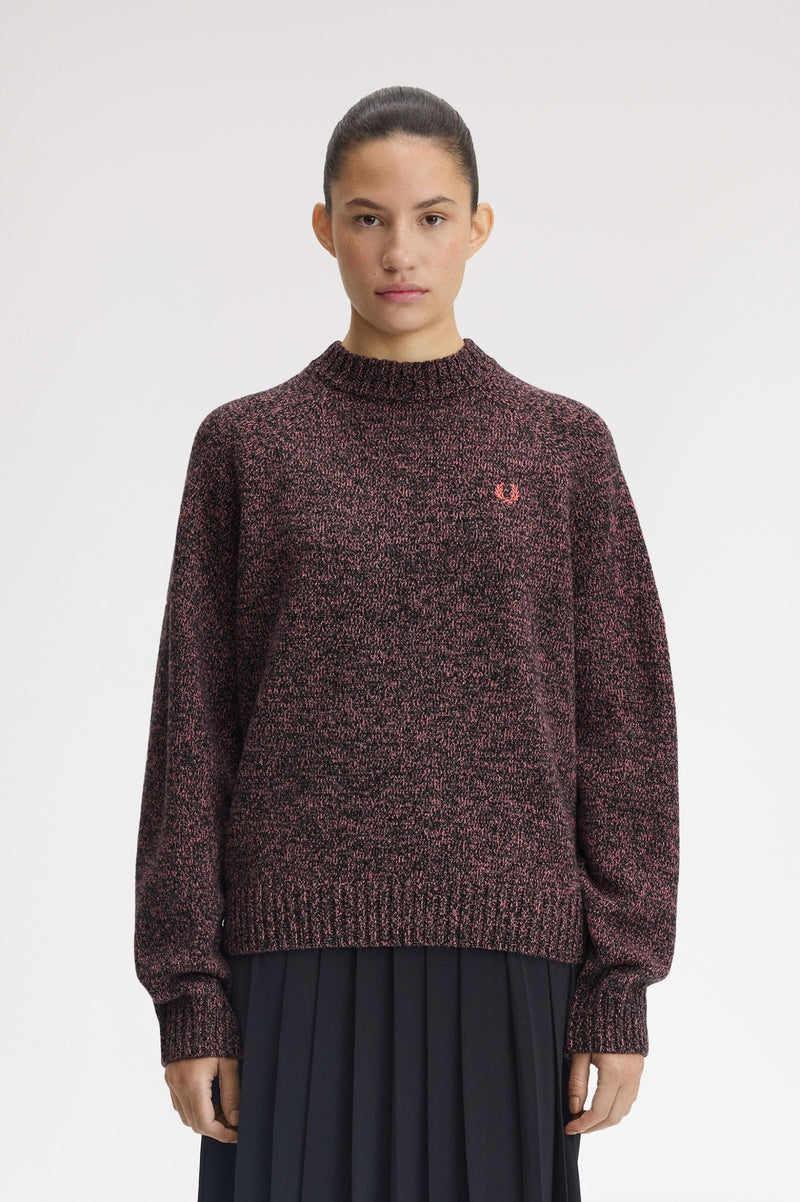 TWISTED MARL MOCK NECK JUMPER