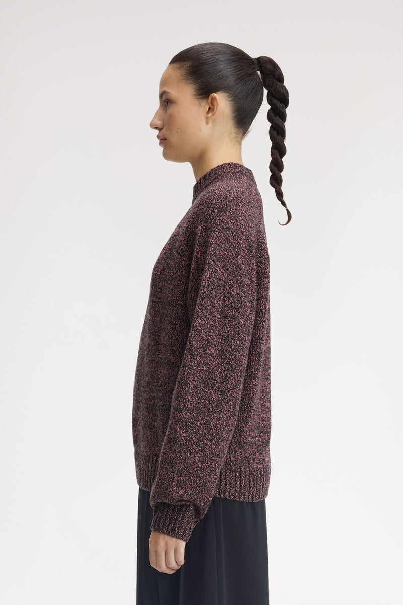 TWISTED MARL MOCK NECK JUMPER