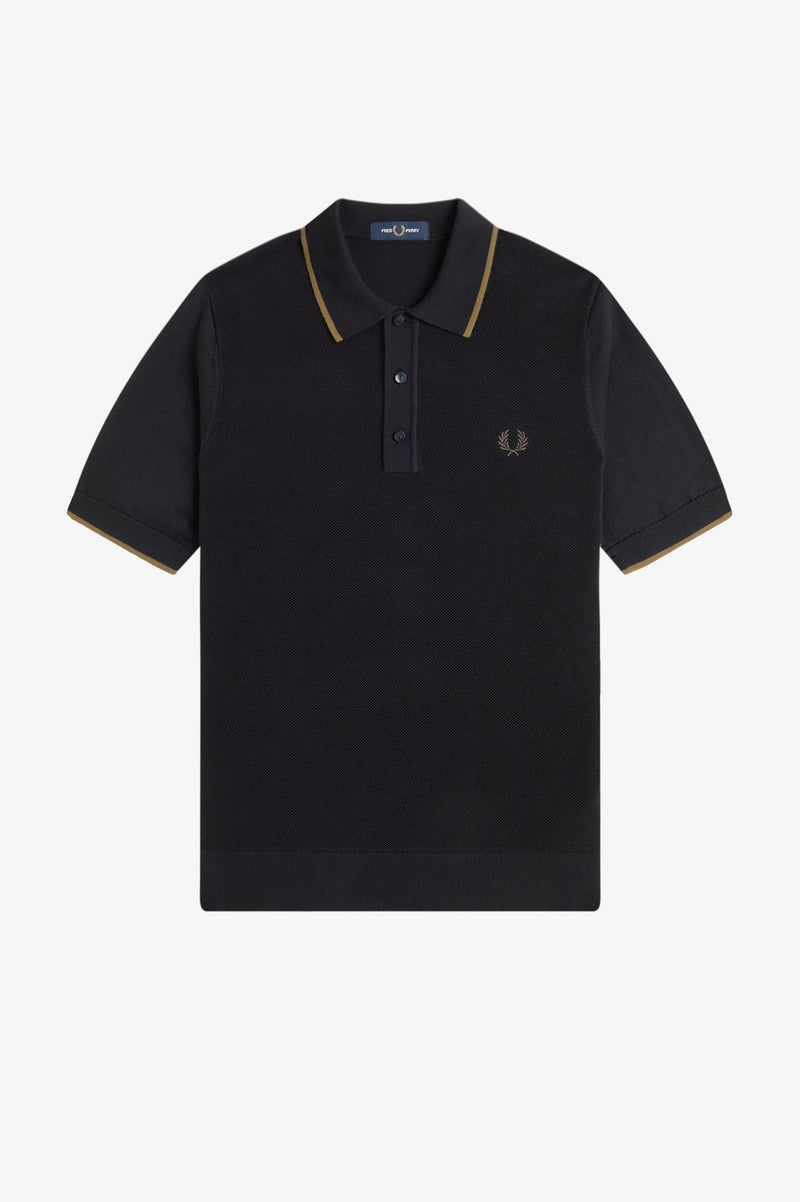 PIQUE STITCH KNITTED SHIRT