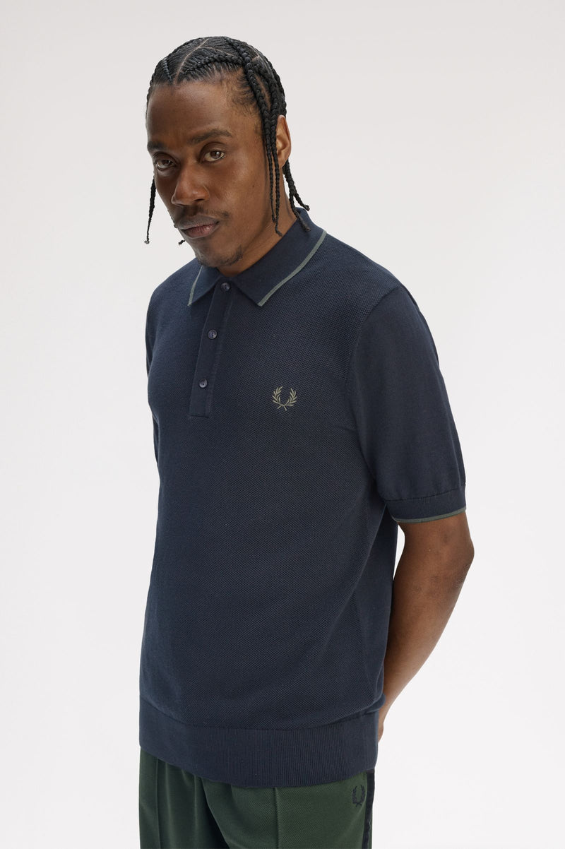 PIQUE STITCH KNITTED SHIRT