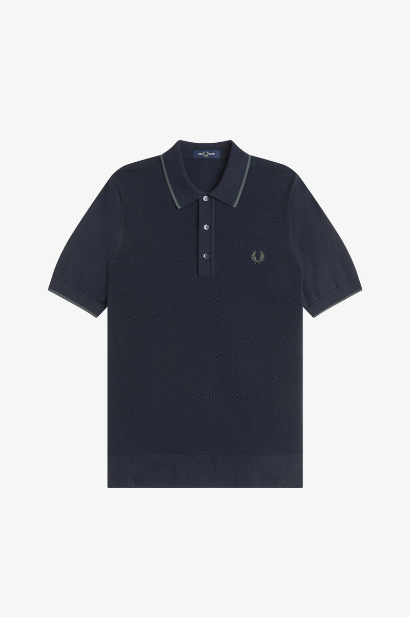 PIQUE STITCH KNITTED SHIRT