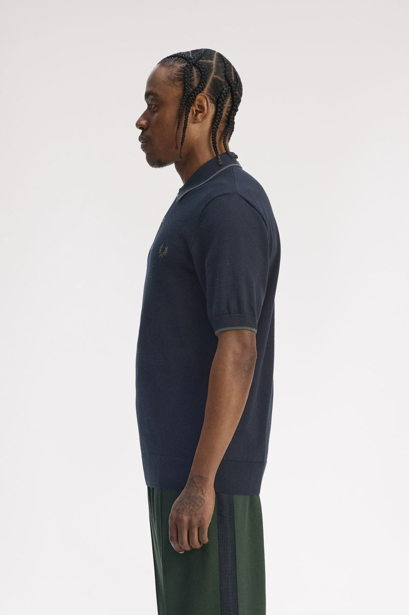 PIQUE STITCH KNITTED SHIRT