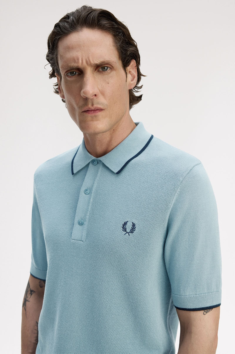 PIQUE STITCH KNITTED SHIRT