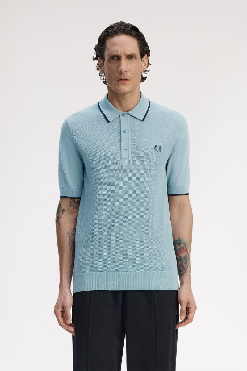 PIQUE STITCH KNITTED SHIRT