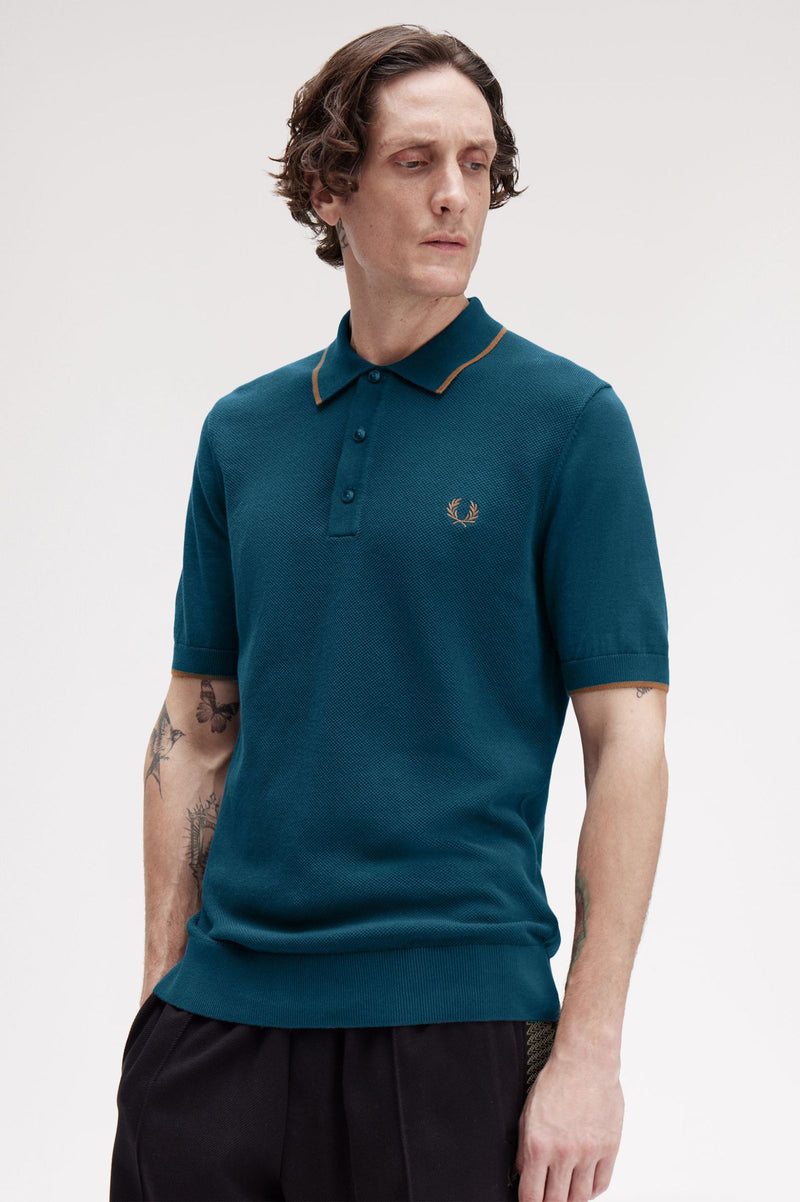 PIQUE STITCH KNITTED SHIRT