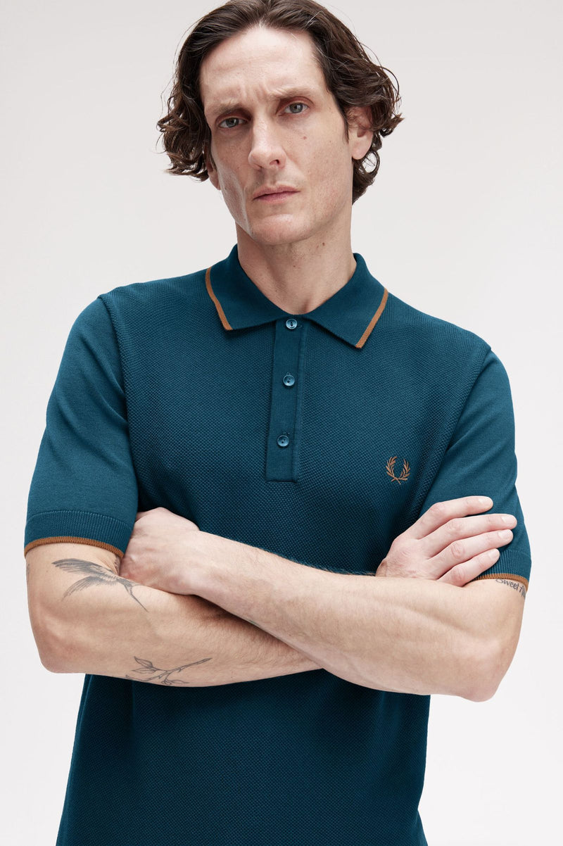 PIQUE STITCH KNITTED SHIRT