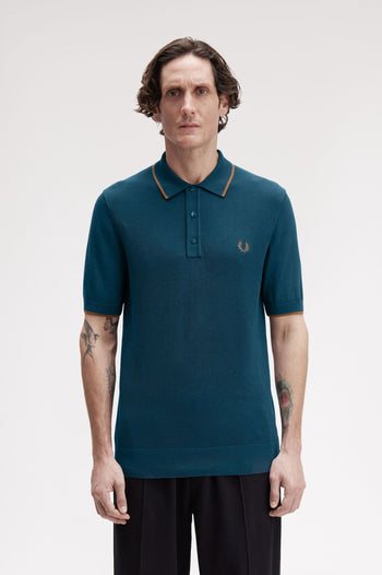 PIQUE STITCH KNITTED SHIRT