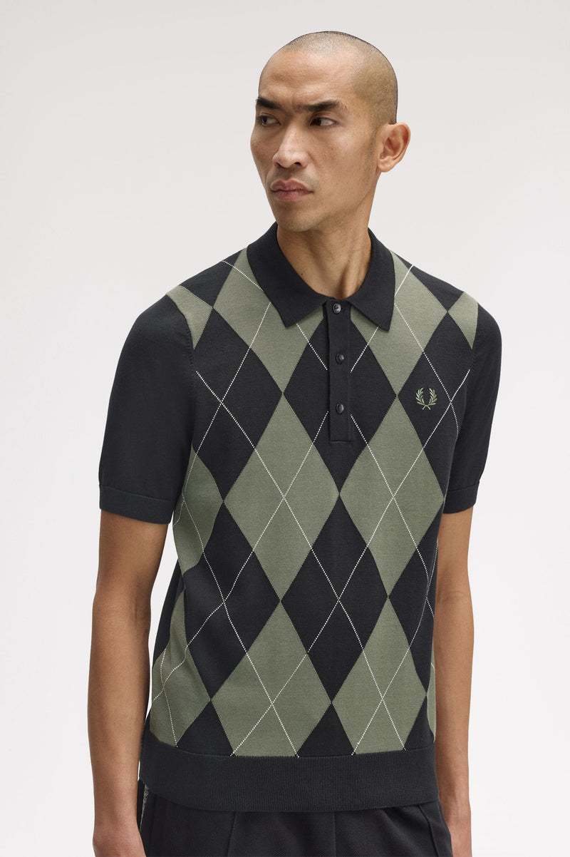 ARGYLE KNITTED SHIRT