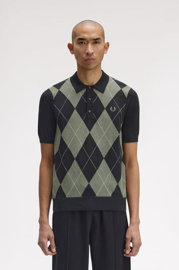 ARGYLE KNITTED SHIRT