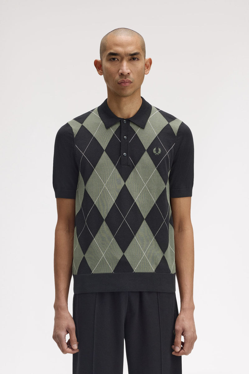 ARGYLE KNITTED SHIRT
