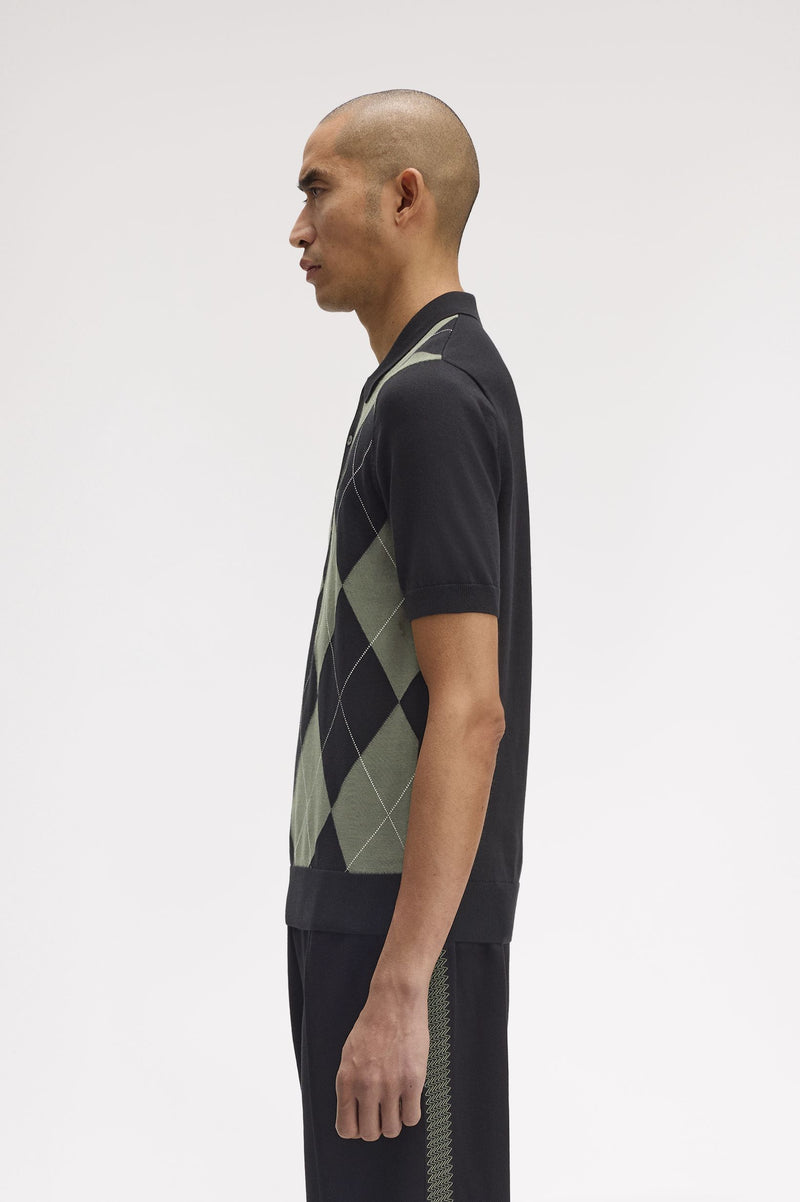 ARGYLE KNITTED SHIRT
