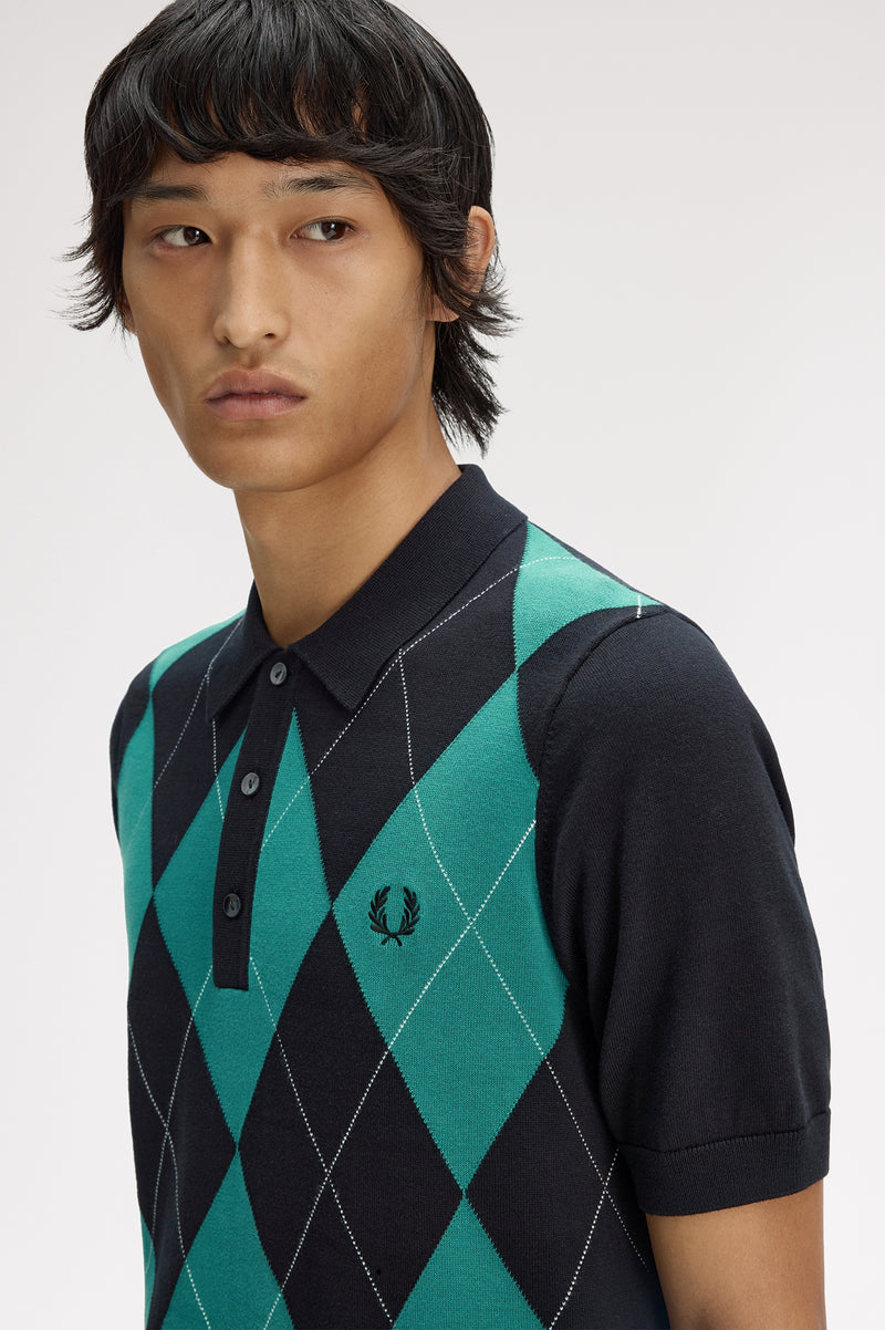 ARGYLE KNITTED SHIRT
