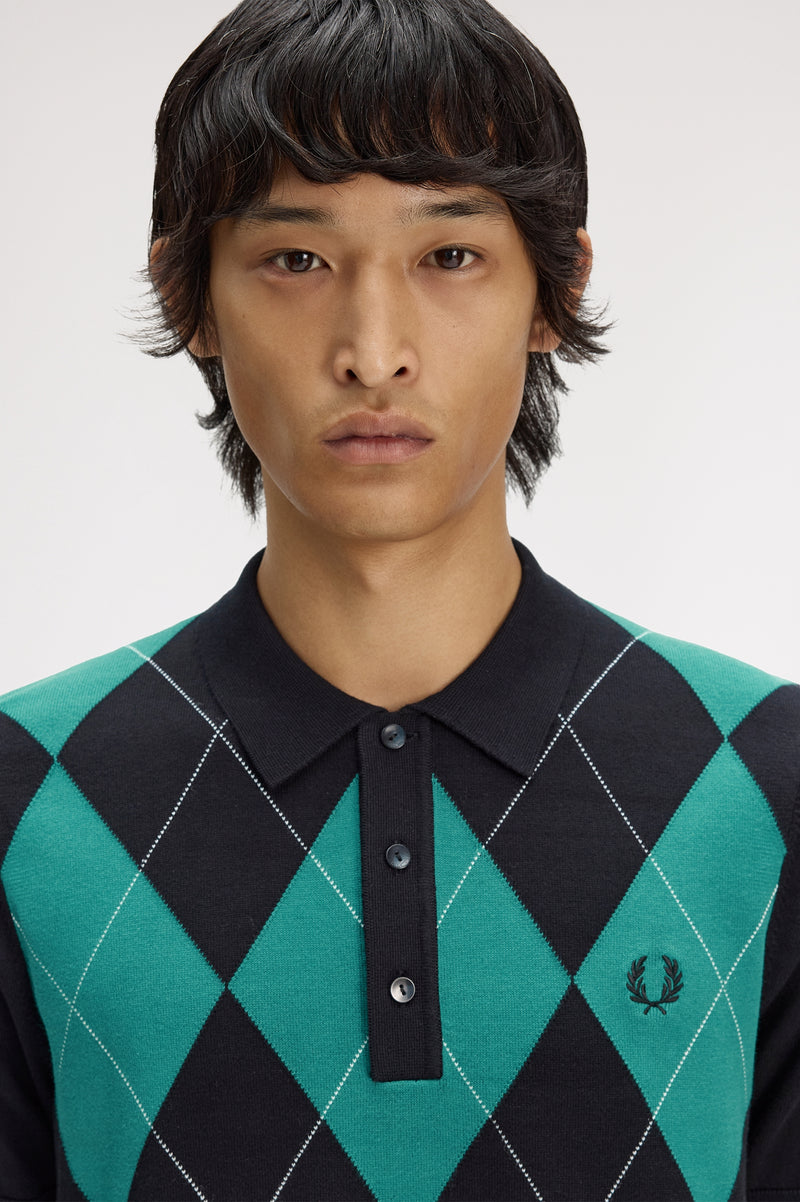 ARGYLE KNITTED SHIRT