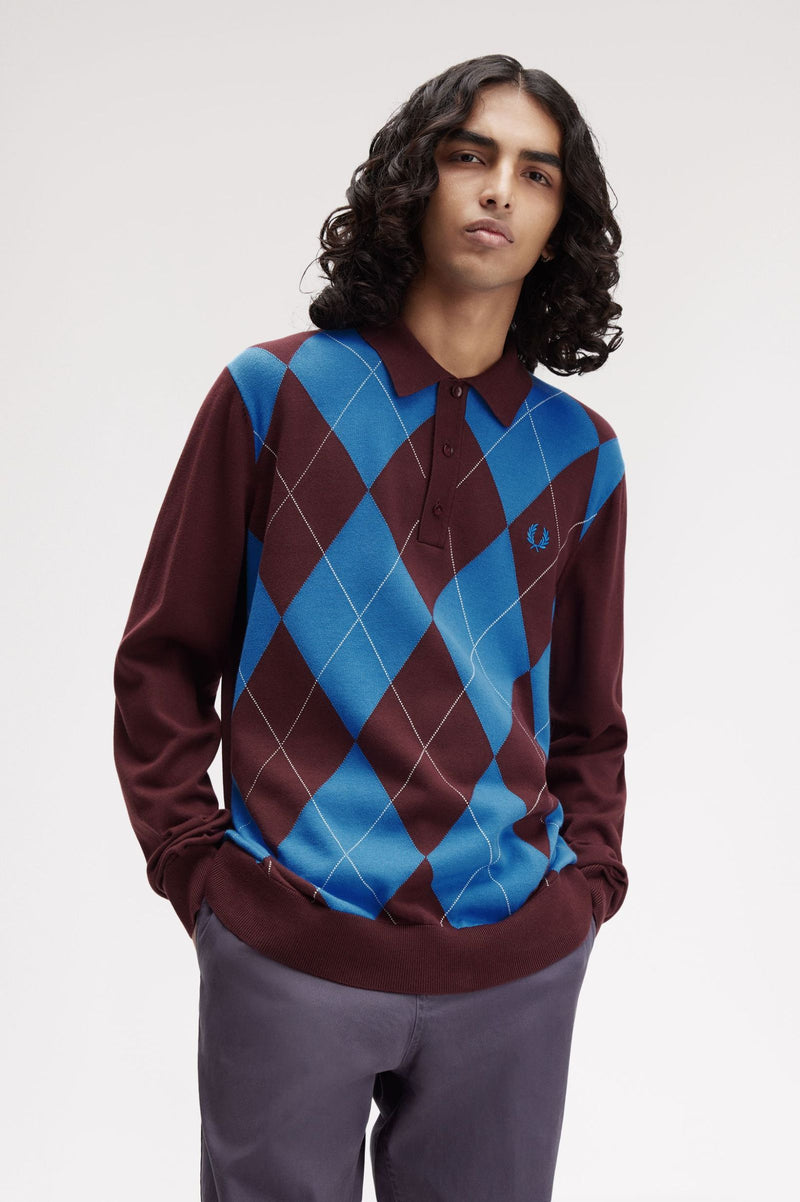 ARGYLE LS KNITTED SHIRT