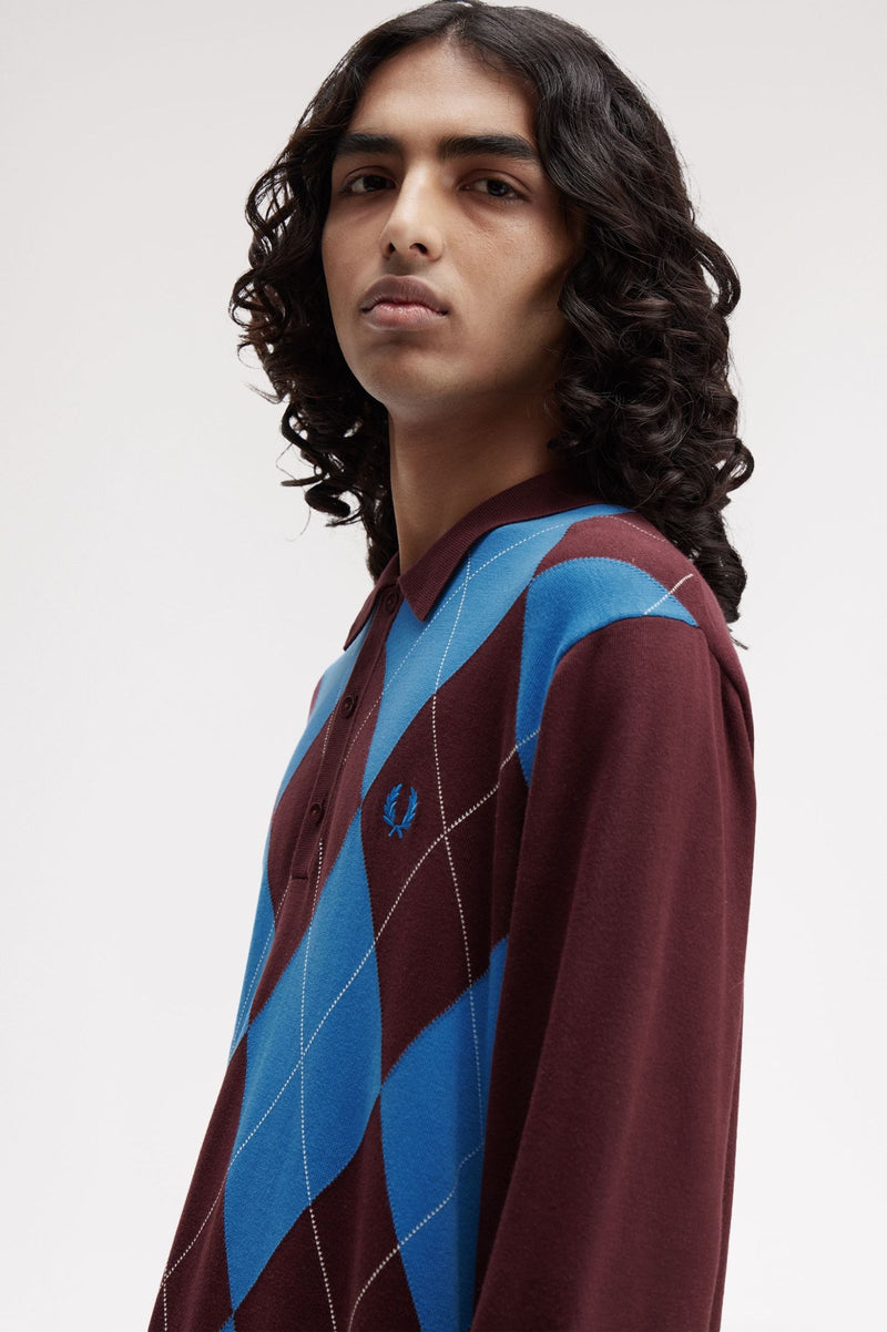 ARGYLE LS KNITTED SHIRT