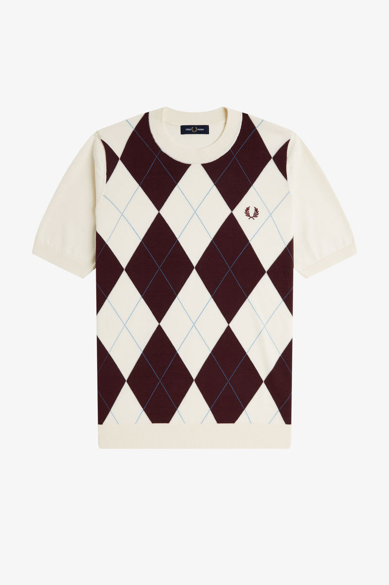 ARGYLE KNITTED T-SHIRT