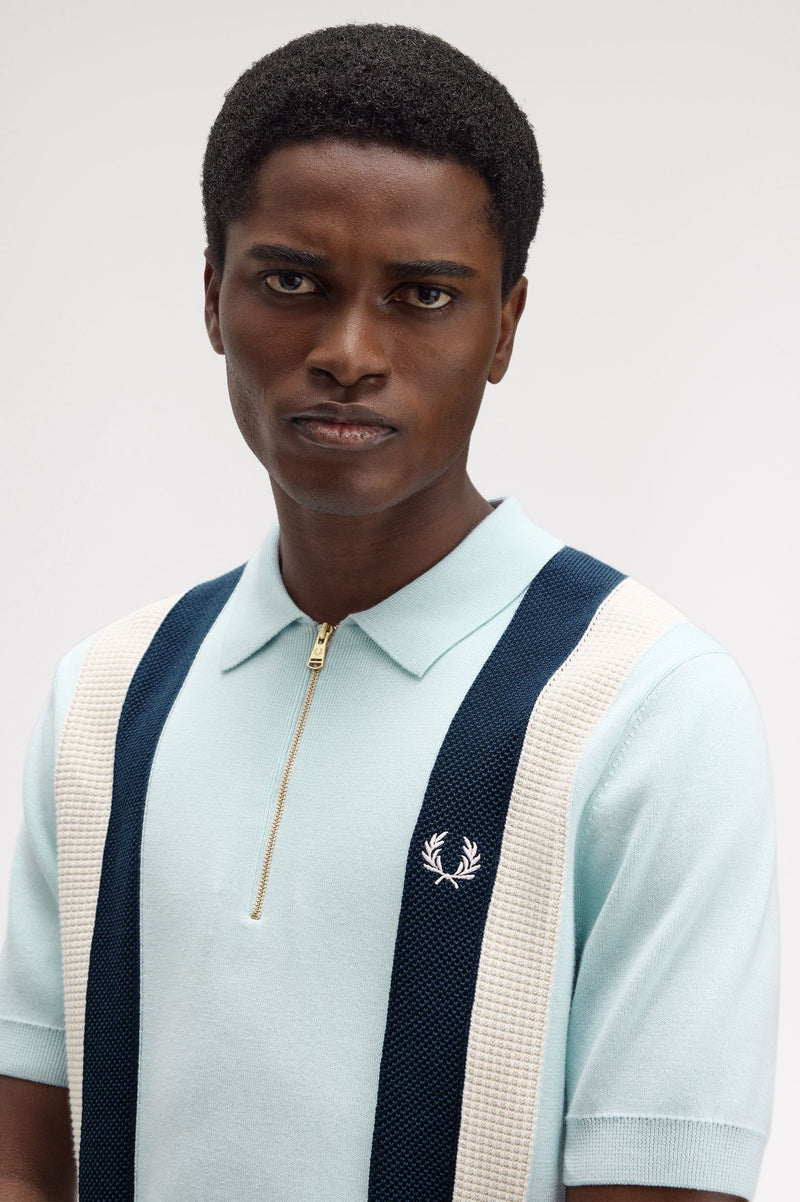 MULTI TEXTURE KNITTED SHIRT