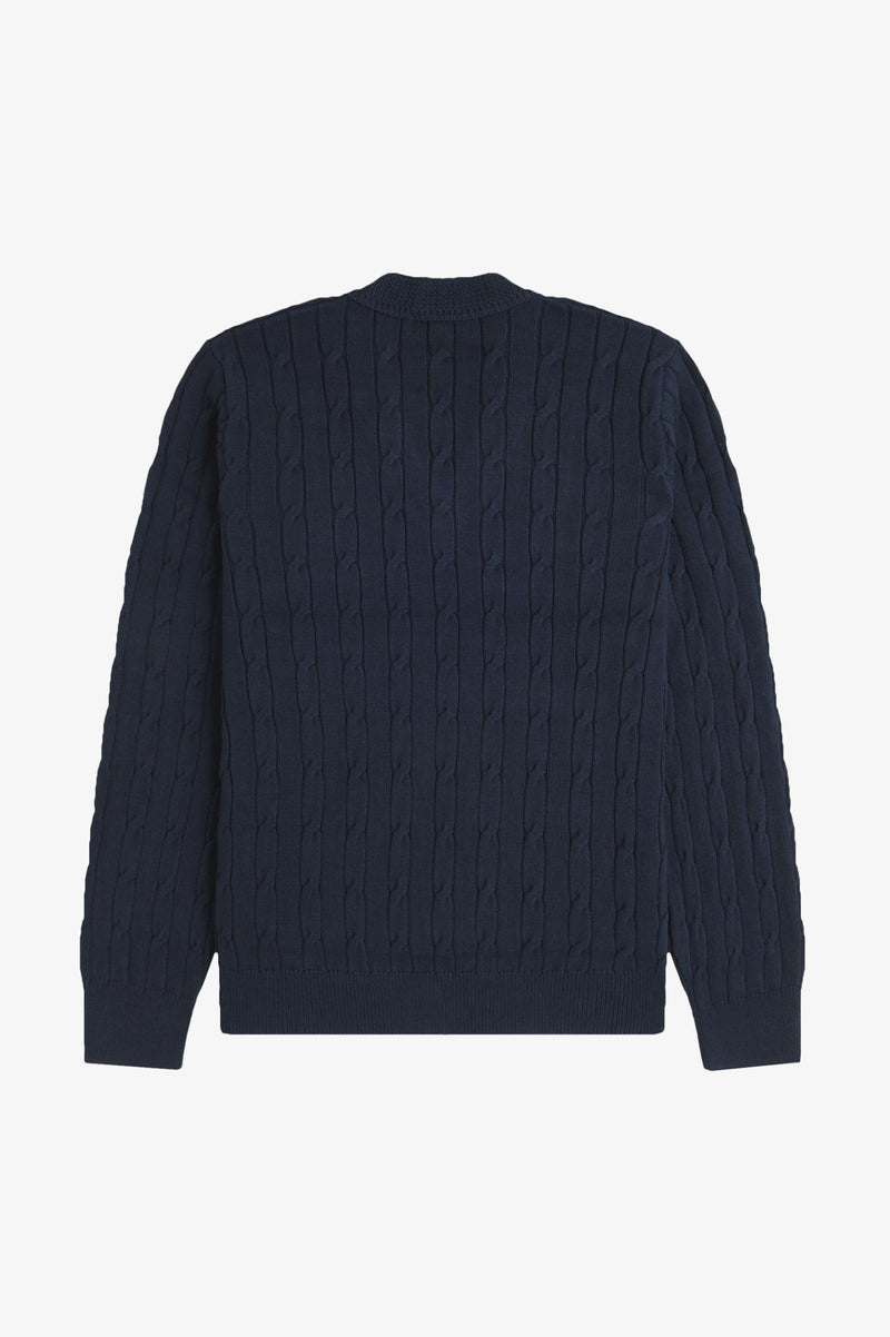 TENNIS BADGE CABLE KNIT JUMPER