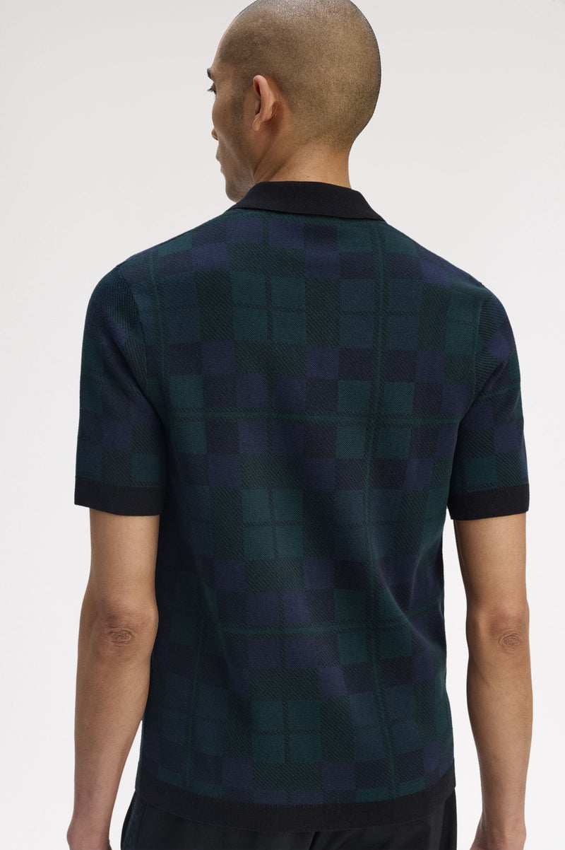 BLACK WATCH TARTAN KNIT SHIRT