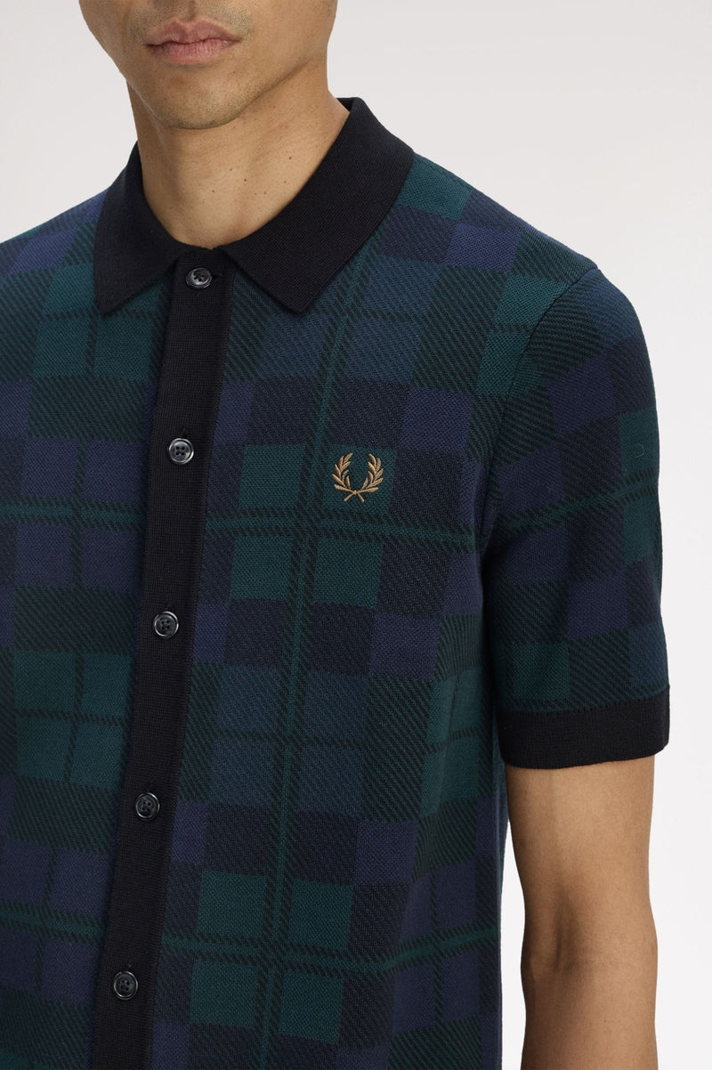 BLACK WATCH TARTAN KNIT SHIRT