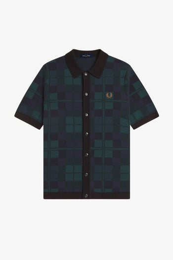 BLACK WATCH TARTAN KNIT SHIRT