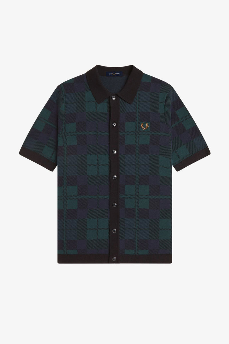 BLACK WATCH TARTAN KNIT SHIRT
