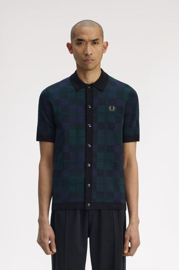 BLACK WATCH TARTAN KNIT SHIRT