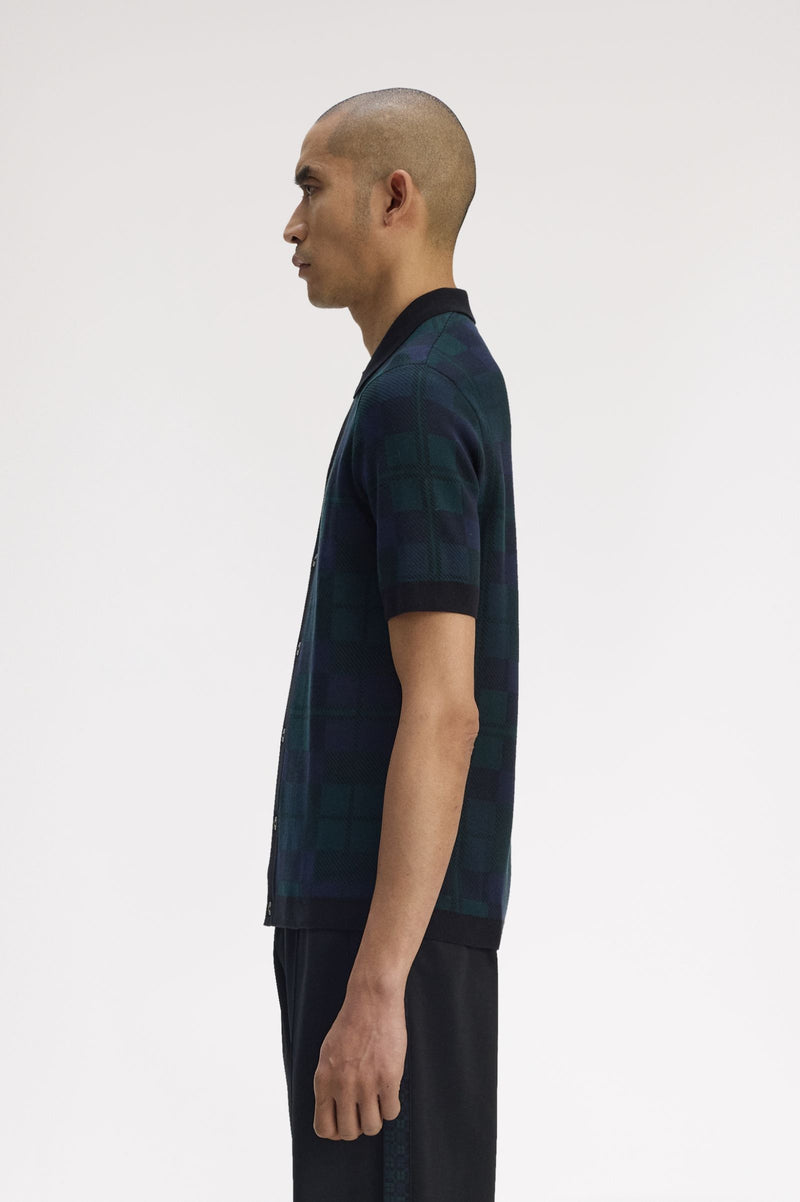 BLACK WATCH TARTAN KNIT SHIRT