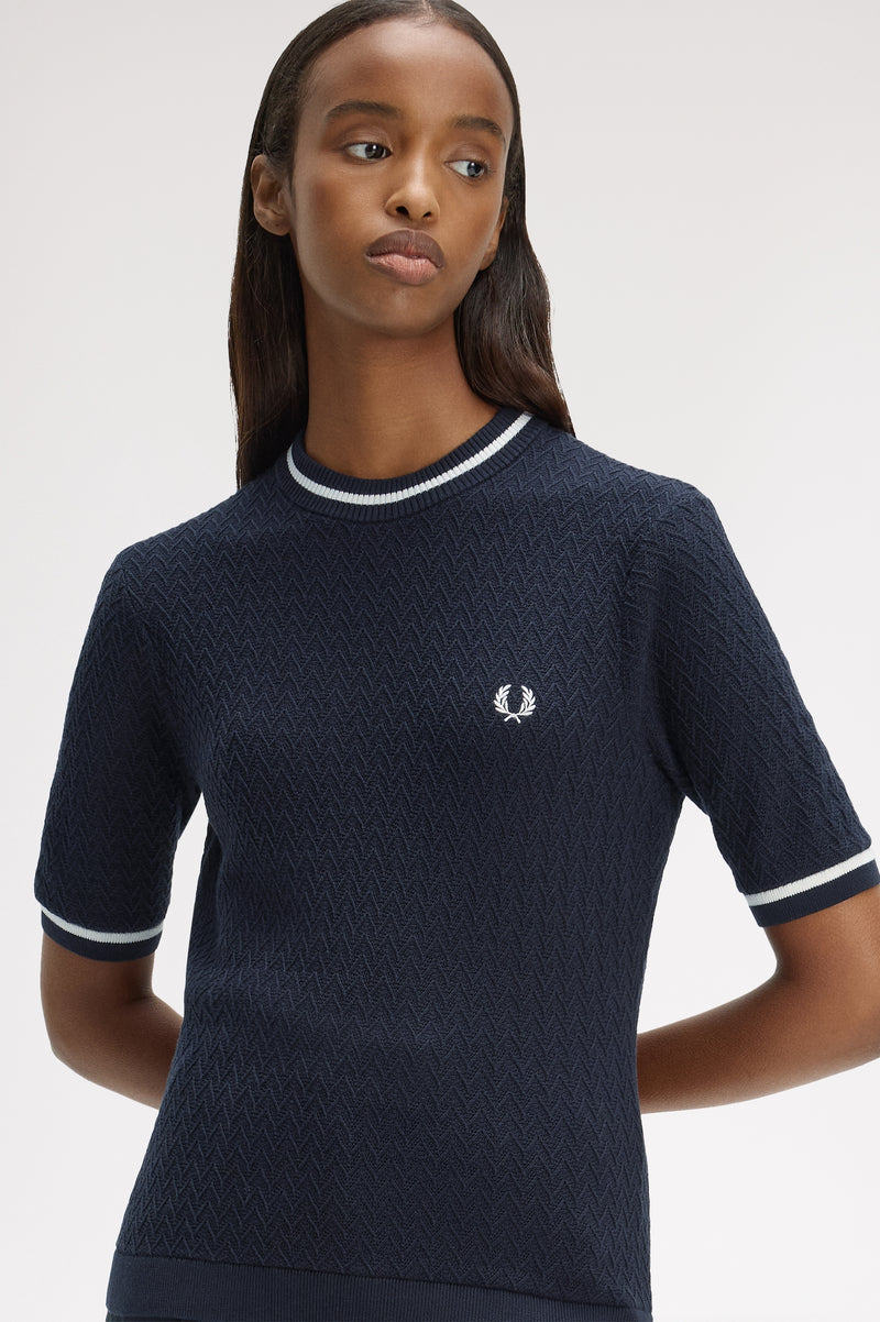 TEXTURED KNITTED TOP