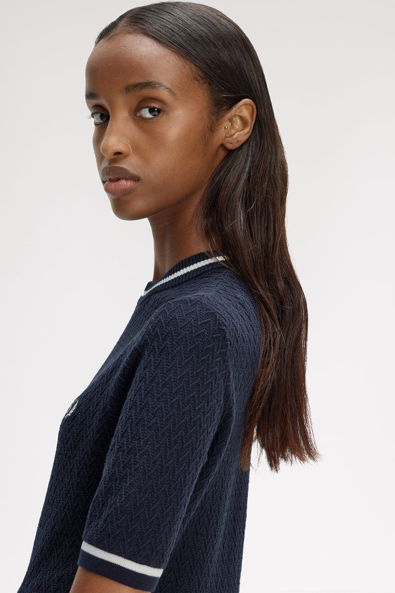 TEXTURED KNITTED TOP