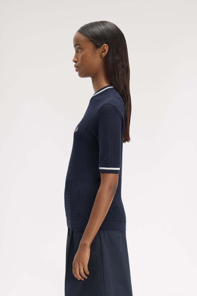 TEXTURED KNITTED TOP